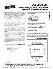 MAX1444 datasheet pdf MAXIM - Dallas Semiconductor