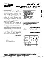 MAX1446 datasheet pdf MAXIM - Dallas Semiconductor