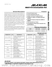 MAX1472EVKIT datasheet pdf MAXIM - Dallas Semiconductor