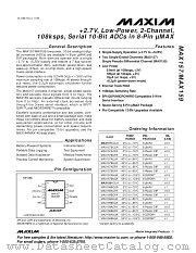 MAX157 datasheet pdf MAXIM - Dallas Semiconductor