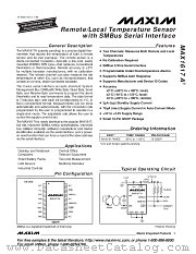 MAX1617A datasheet pdf MAXIM - Dallas Semiconductor