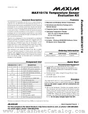 MAX1617AEVKIT datasheet pdf MAXIM - Dallas Semiconductor