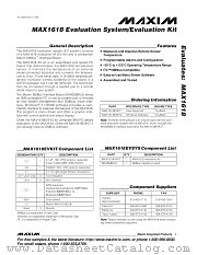 MAX1618EVSYSTEM datasheet pdf MAXIM - Dallas Semiconductor