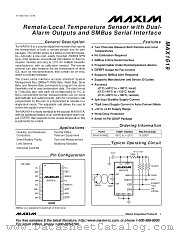 MAX1619 datasheet pdf MAXIM - Dallas Semiconductor