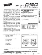 MAX2601 datasheet pdf MAXIM - Dallas Semiconductor