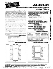 MAX274 datasheet pdf MAXIM - Dallas Semiconductor