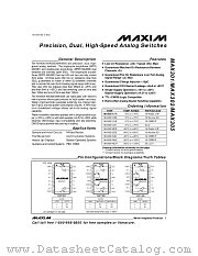 MAX305 datasheet pdf MAXIM - Dallas Semiconductor
