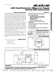 MAX3050 datasheet pdf MAXIM - Dallas Semiconductor