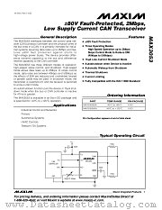 MAX3053 datasheet pdf MAXIM - Dallas Semiconductor