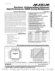 MAX306 datasheet pdf MAXIM - Dallas Semiconductor