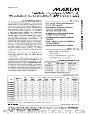 MAX3084 datasheet pdf MAXIM - Dallas Semiconductor