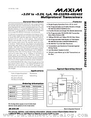 MAX3161 datasheet pdf MAXIM - Dallas Semiconductor