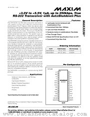 MAX3238 datasheet pdf MAXIM - Dallas Semiconductor