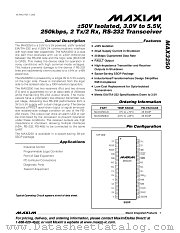 MAX3250 datasheet pdf MAXIM - Dallas Semiconductor