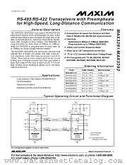 MAX3291 datasheet pdf MAXIM - Dallas Semiconductor