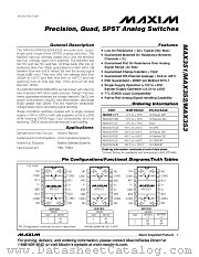 MAX351 datasheet pdf MAXIM - Dallas Semiconductor