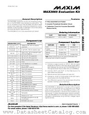 MAX3665EVKIT datasheet pdf MAXIM - Dallas Semiconductor