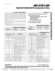 MAX3676EVKIT datasheet pdf MAXIM - Dallas Semiconductor