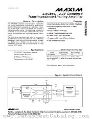 MAX3866 datasheet pdf MAXIM - Dallas Semiconductor