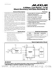 MAX3876 datasheet pdf MAXIM - Dallas Semiconductor