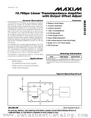 MAX3910 datasheet pdf MAXIM - Dallas Semiconductor