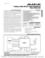 MAX3941 datasheet pdf MAXIM - Dallas Semiconductor