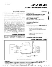 MAX3942 datasheet pdf MAXIM - Dallas Semiconductor