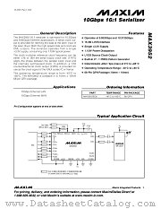 MAX3952 datasheet pdf MAXIM - Dallas Semiconductor
