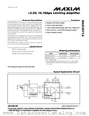 MAX3971A datasheet pdf MAXIM - Dallas Semiconductor