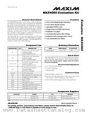 MAX4060EVKIT datasheet pdf MAXIM - Dallas Semiconductor