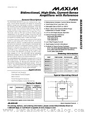 MAX4071 datasheet pdf MAXIM - Dallas Semiconductor