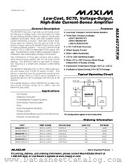 MAX4073H datasheet pdf MAXIM - Dallas Semiconductor