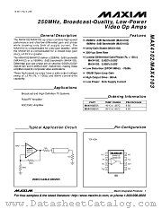 MAX4102 datasheet pdf MAXIM - Dallas Semiconductor