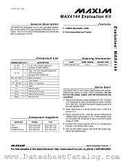 MAX4144EVKIT datasheet pdf MAXIM - Dallas Semiconductor