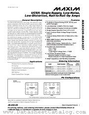 MAX4250 datasheet pdf MAXIM - Dallas Semiconductor