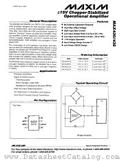 MAX430 datasheet pdf MAXIM - Dallas Semiconductor