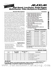 MAX4315 datasheet pdf MAXIM - Dallas Semiconductor