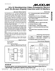 MAX4356 datasheet pdf MAXIM - Dallas Semiconductor