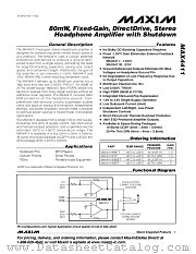 MAX4411 datasheet pdf MAXIM - Dallas Semiconductor