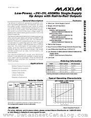 MAX4419 datasheet pdf MAXIM - Dallas Semiconductor