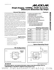 MAX4434 datasheet pdf MAXIM - Dallas Semiconductor