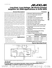 MAX4473 datasheet pdf MAXIM - Dallas Semiconductor