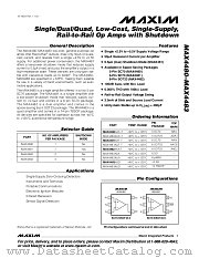 MAX4481 datasheet pdf MAXIM - Dallas Semiconductor