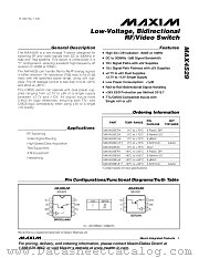 MAX4529 datasheet pdf MAXIM - Dallas Semiconductor