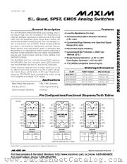 MAX4605 datasheet pdf MAXIM - Dallas Semiconductor