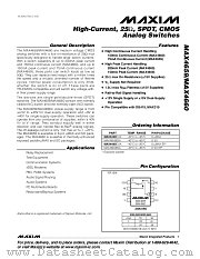 MAX4660 datasheet pdf MAXIM - Dallas Semiconductor