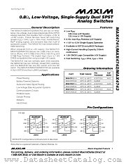 MAX4741 datasheet pdf MAXIM - Dallas Semiconductor