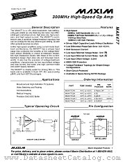 MAX477 datasheet pdf MAXIM - Dallas Semiconductor