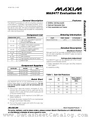 MAX477EVKIT datasheet pdf MAXIM - Dallas Semiconductor