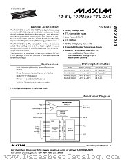 MAX5013 datasheet pdf MAXIM - Dallas Semiconductor